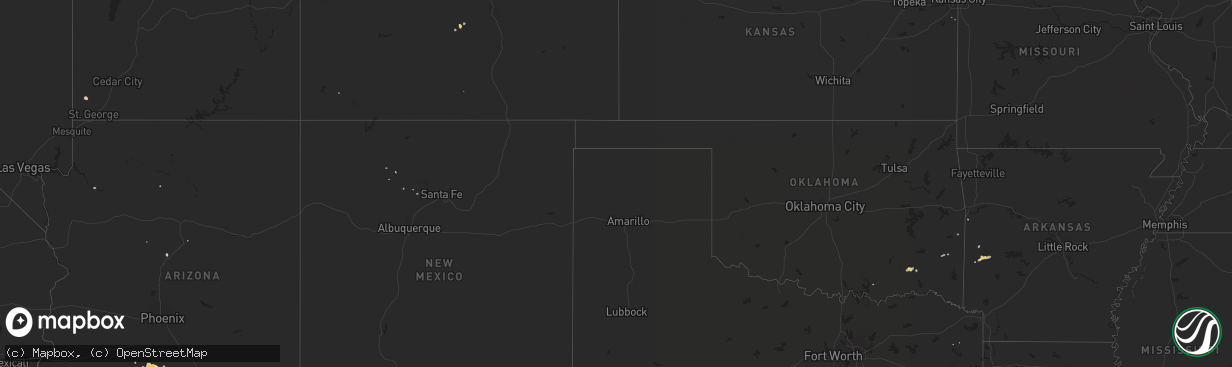 Hail map on July 12, 2012