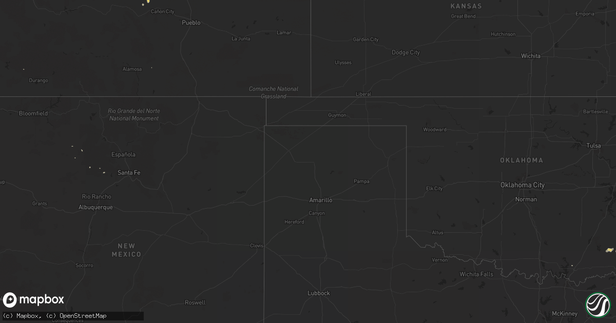 Hail map on July 12, 2012