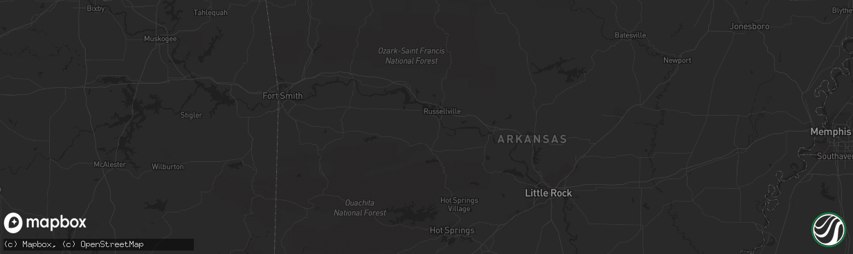 Hail map in Alexandria, LA on July 12, 2014