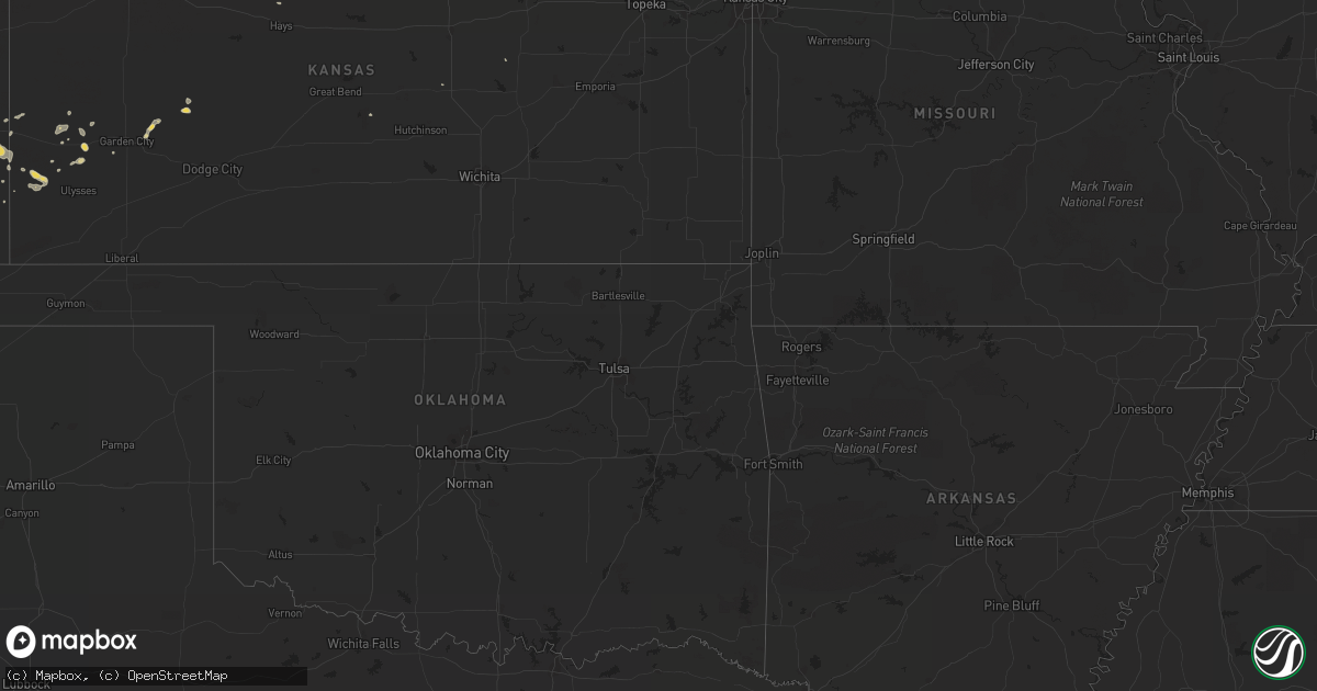 Hail map on July 12, 2014