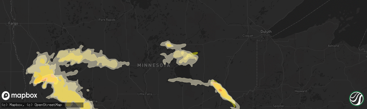 Hail map in Aitkin, MN on July 12, 2015