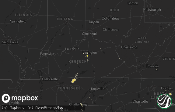 Hail map preview on 07-12-2015