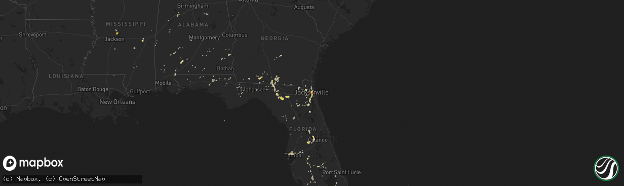 Hail map on July 12, 2016