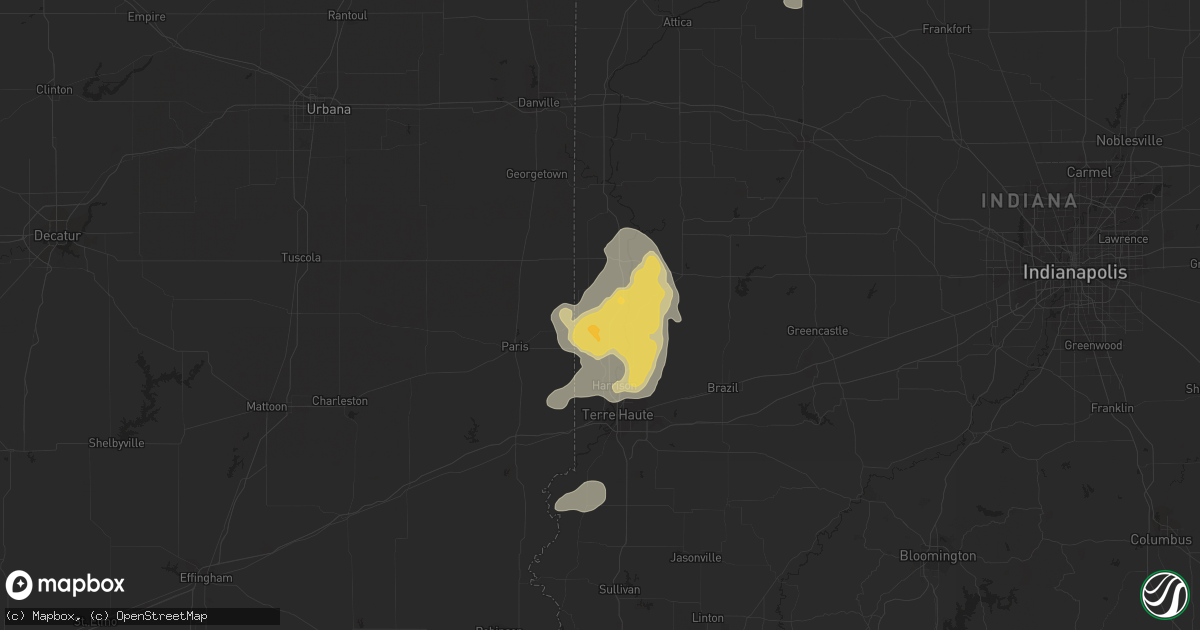 Hail map in Clinton, IN on July 12, 2017