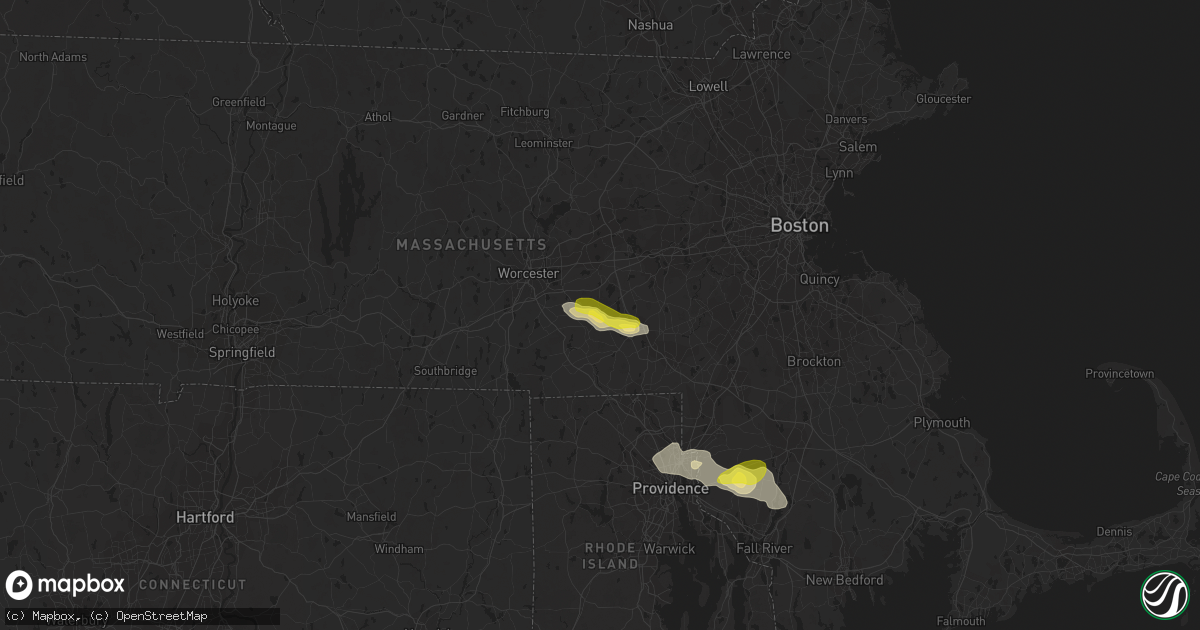 Hail map in Upton, MA on July 12, 2017