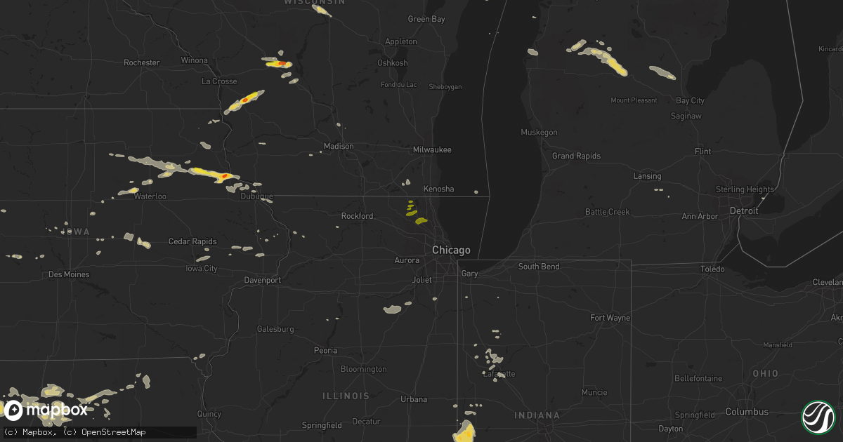 Hail map on July 12, 2017