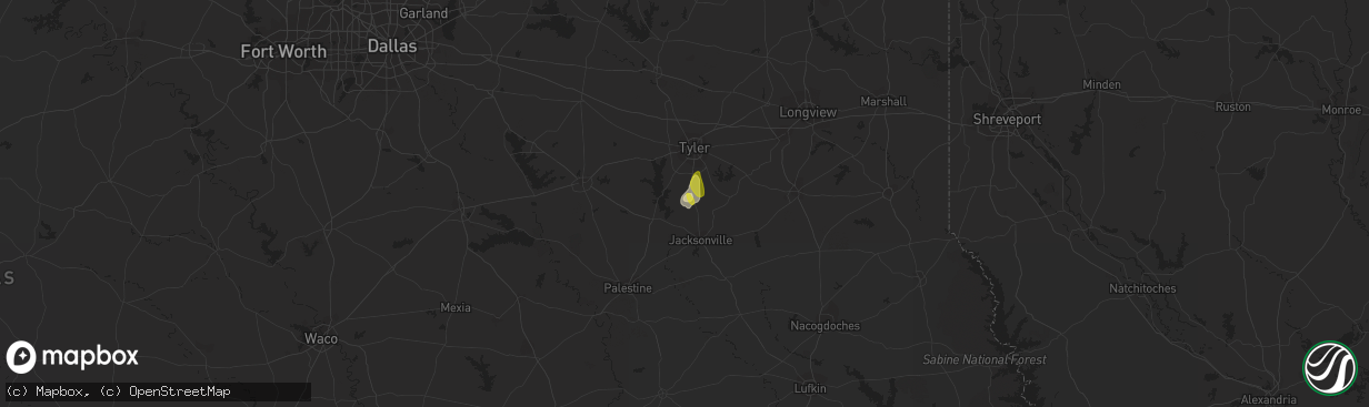 Hail map in Bullard, TX on July 12, 2018