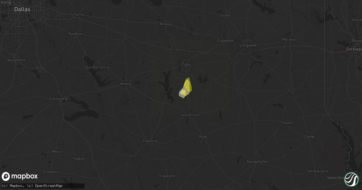 Hail map in Bullard, TX on July 12, 2018