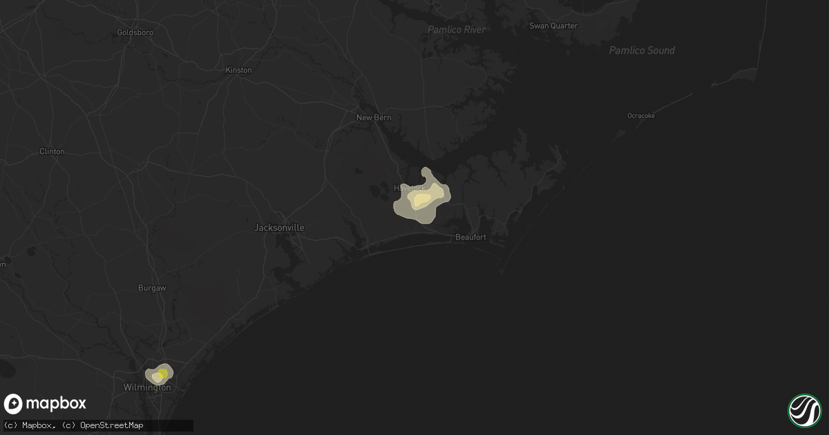 Hail map in Newport, NC on July 12, 2018