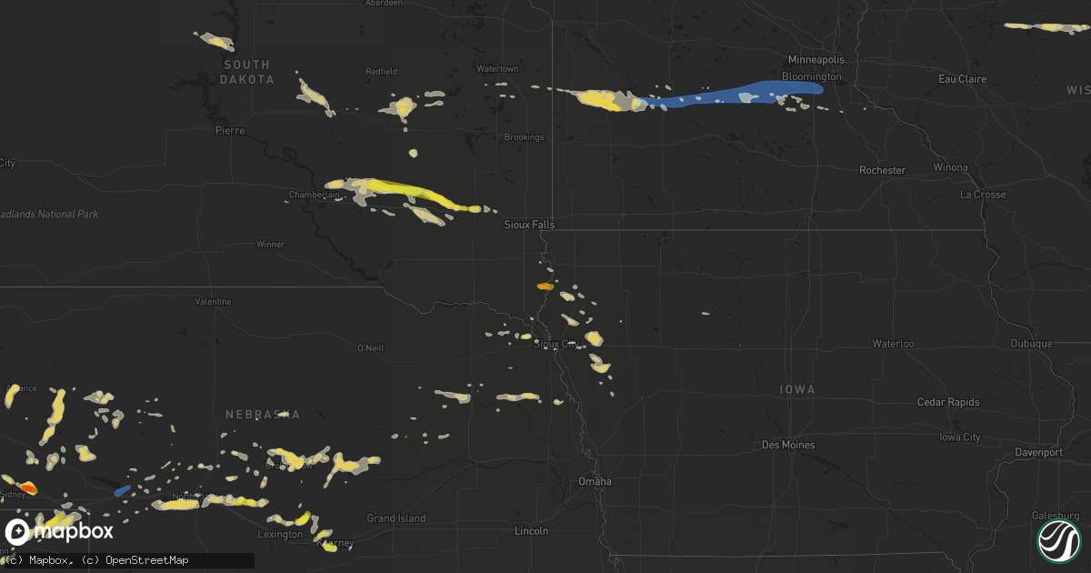 Hail map on July 12, 2019