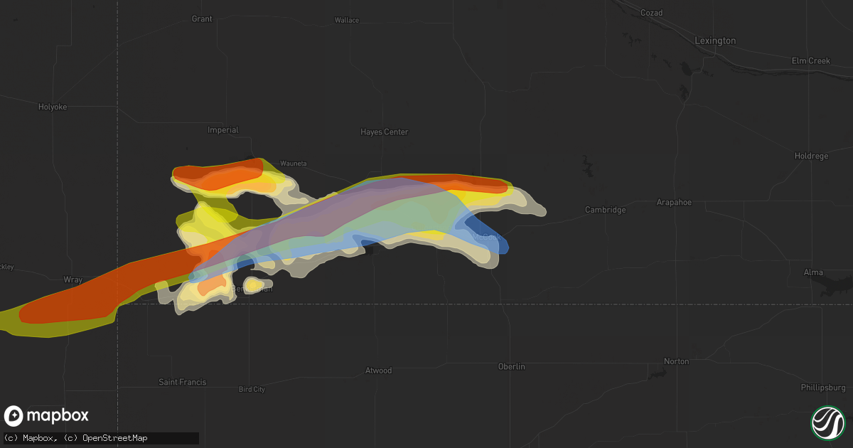 Hail map in Culbertson, NE on July 12, 2020
