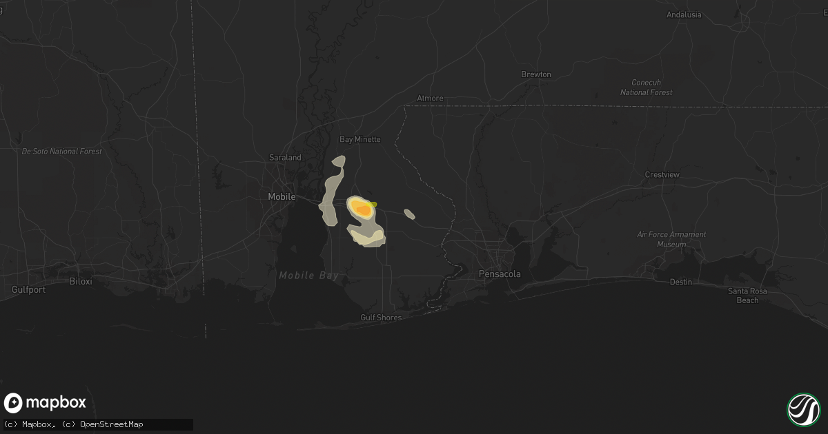 Hail map in Robertsdale, AL on July 12, 2020