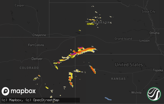 Hail map preview on 07-12-2020