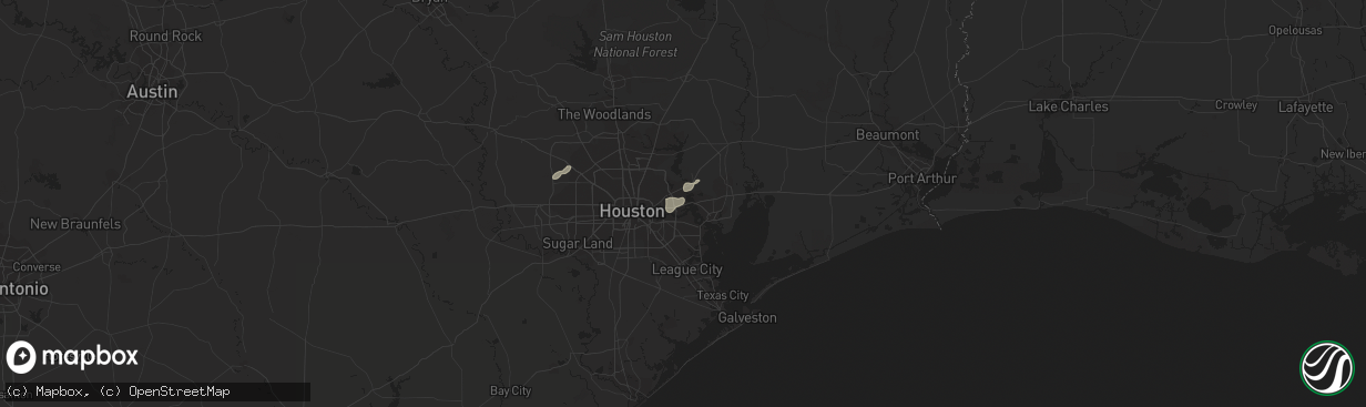 Hail map in Channelview, TX on July 12, 2021