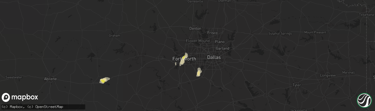 Hail map in Haltom City, TX on July 12, 2021