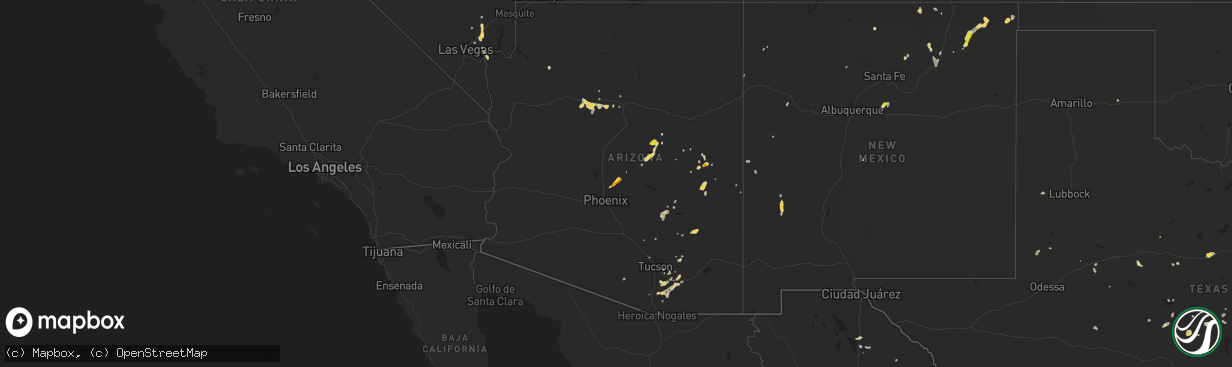 Hail map on July 12, 2021