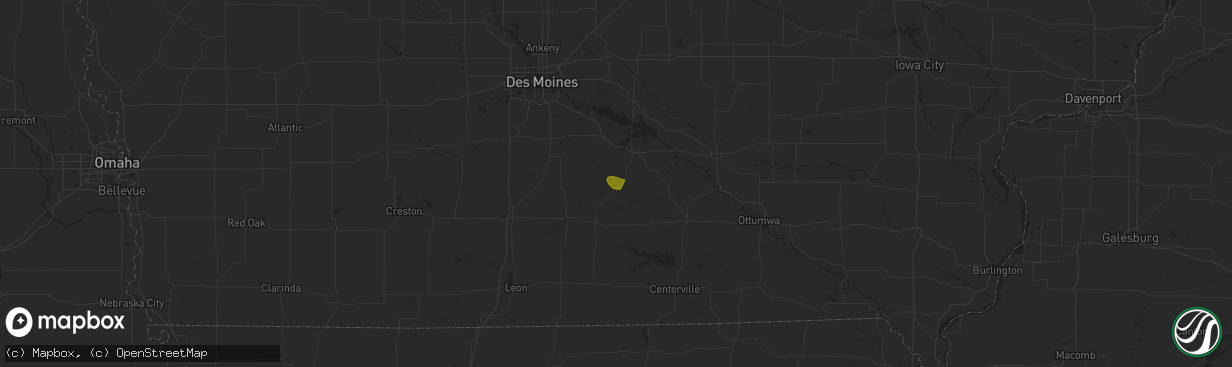 Hail map in Chariton, IA on July 12, 2023