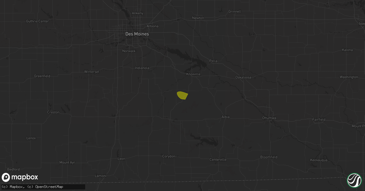Hail map in Columbia, IA on July 12, 2023