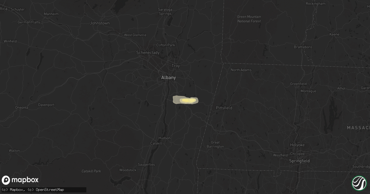 Hail map in Nassau, NY on July 12, 2023