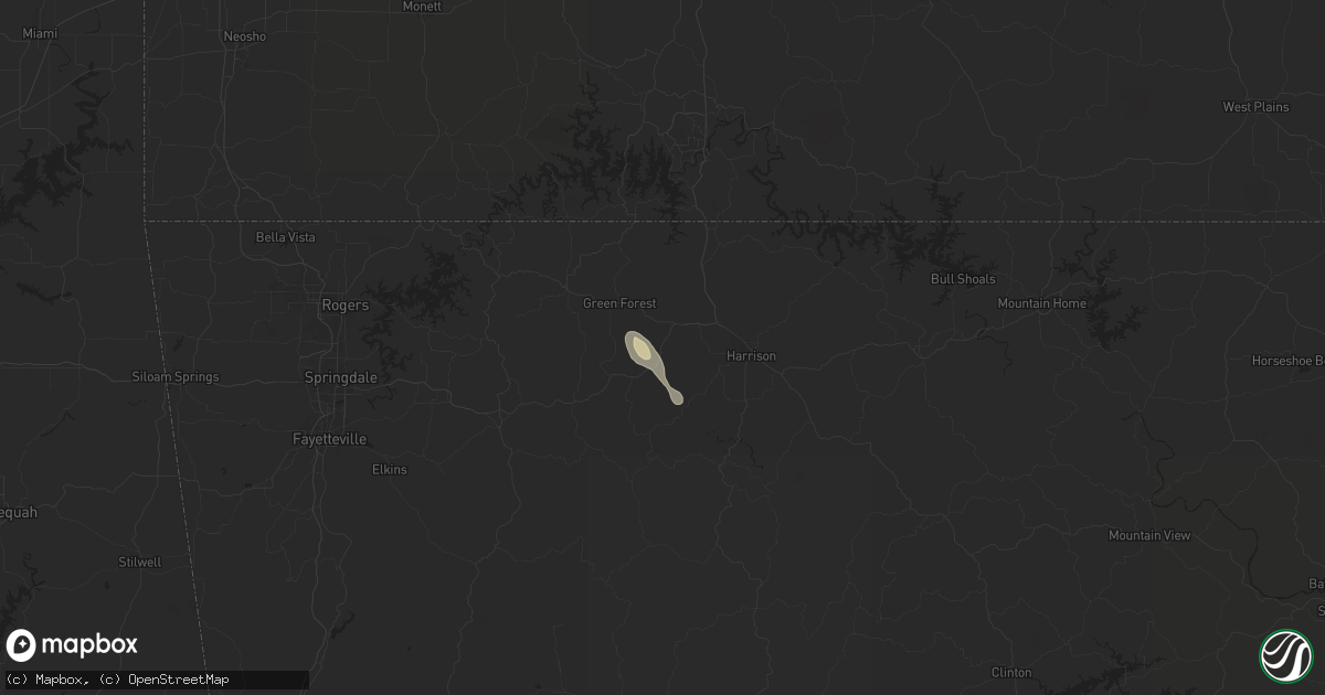 Hail map in Alpena, AR on July 12, 2024