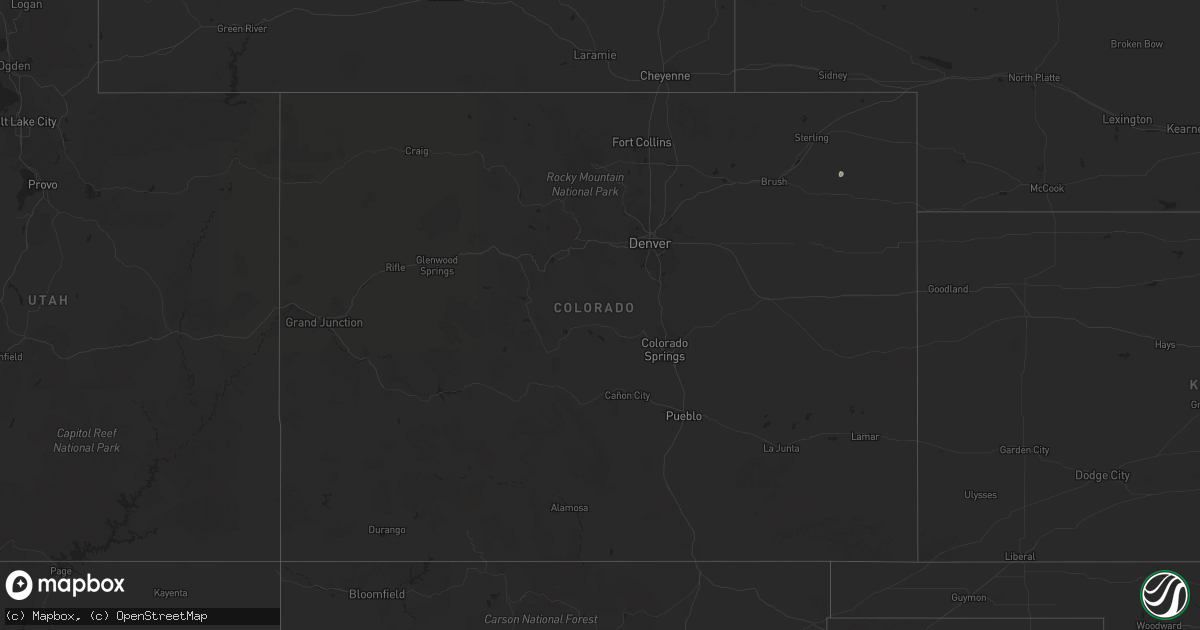 Hail map in Colorado on July 12, 2024