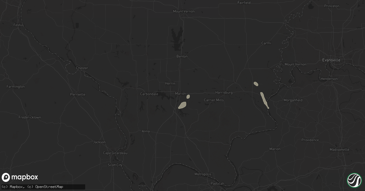Hail map in Marion, IL on July 12, 2024