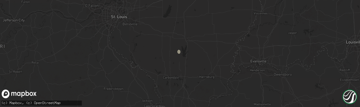 Hail map in Sesser, IL on July 12, 2024