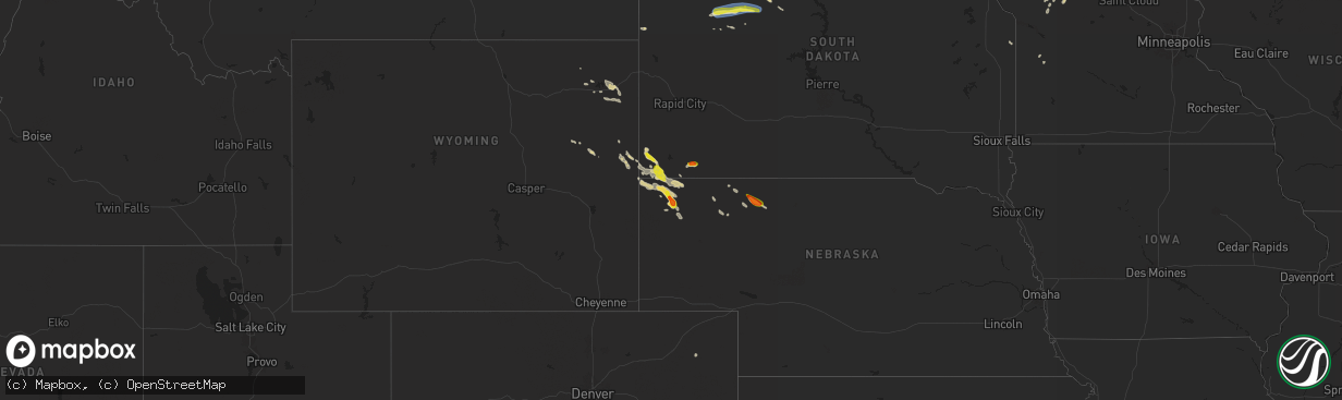 Hail map on July 12, 2024