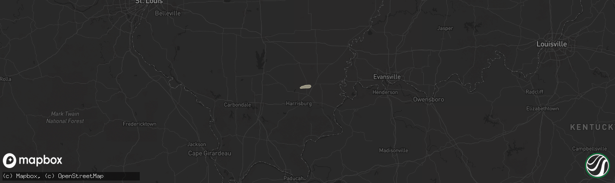Hail map in Eldorado, IL on July 12, 2025