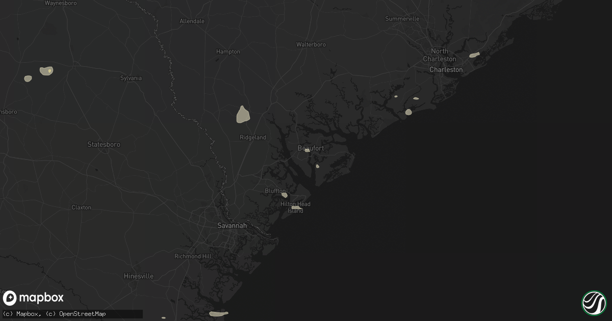 Hail map in Beaufort, SC on July 12, 2026