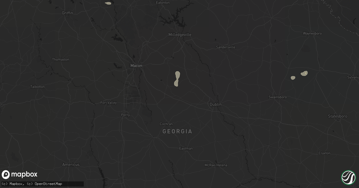 Hail map in Danville, GA on July 12, 2026