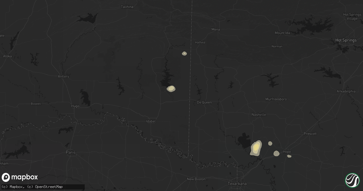 Hail map in Eagletown, OK on July 12, 2026