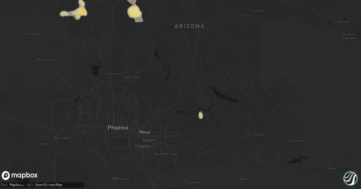 Hail map in Fort Mcdowell, AZ on July 12, 2026