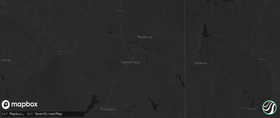 Hail map in Idaho Falls, ID on July 12, 2026