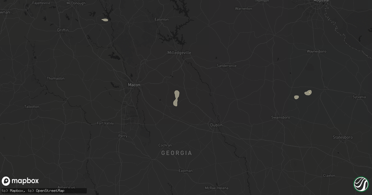 Hail map in Irwinton, GA on July 12, 2026