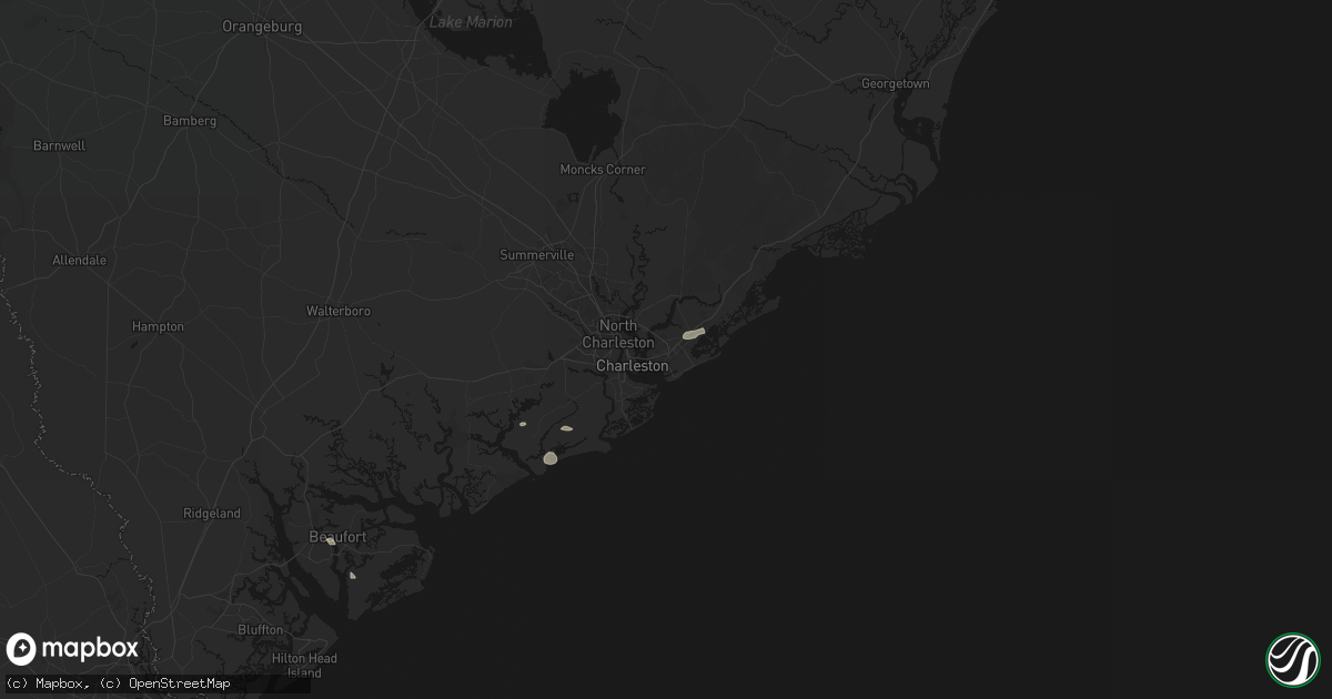 Hail map in Mount Pleasant, SC on July 12, 2026