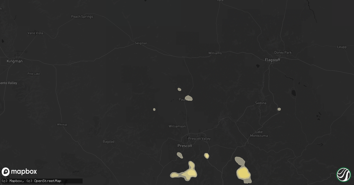 Hail map in Paulden, AZ on July 12, 2026