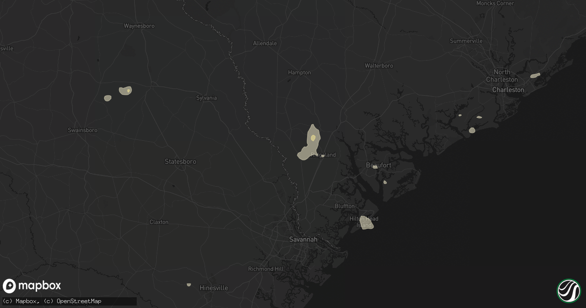 Hail map in Tillman, SC on July 12, 2026