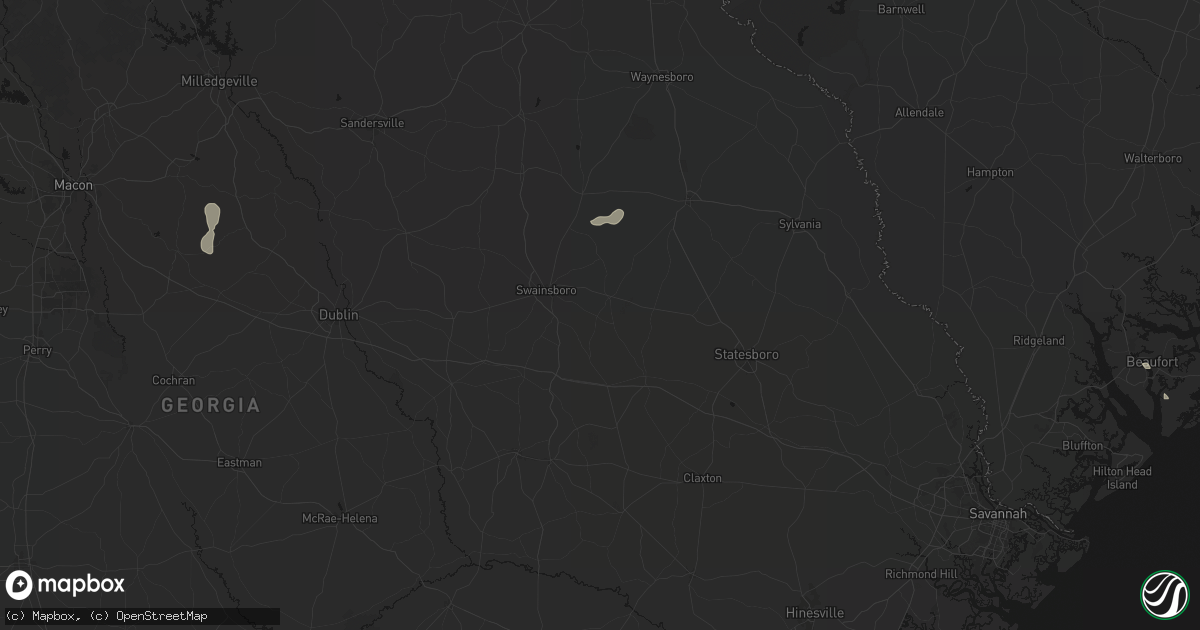 Hail map in Twin City, GA on July 12, 2026
