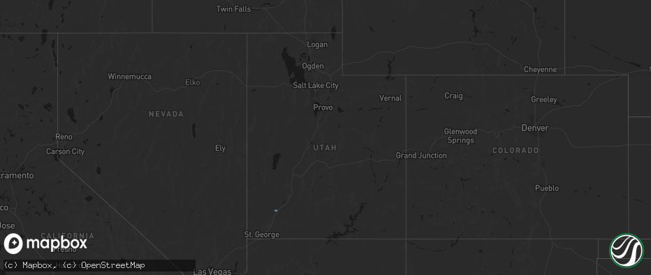 Hail map in Utah on July 12, 2026
