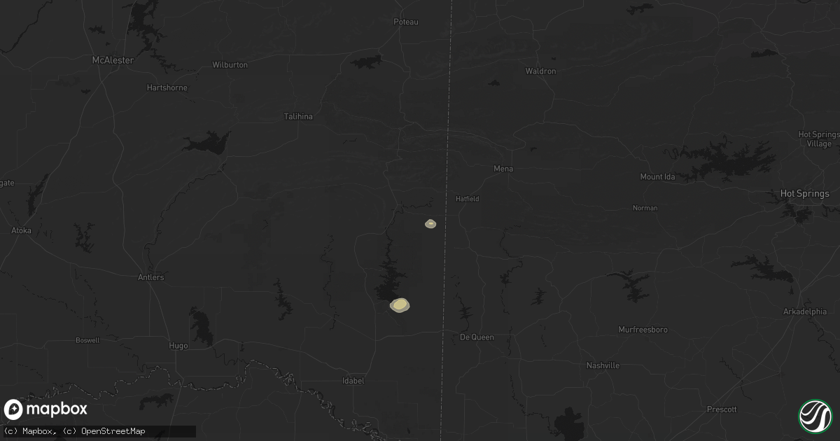 Hail map in Watson, OK on July 12, 2026