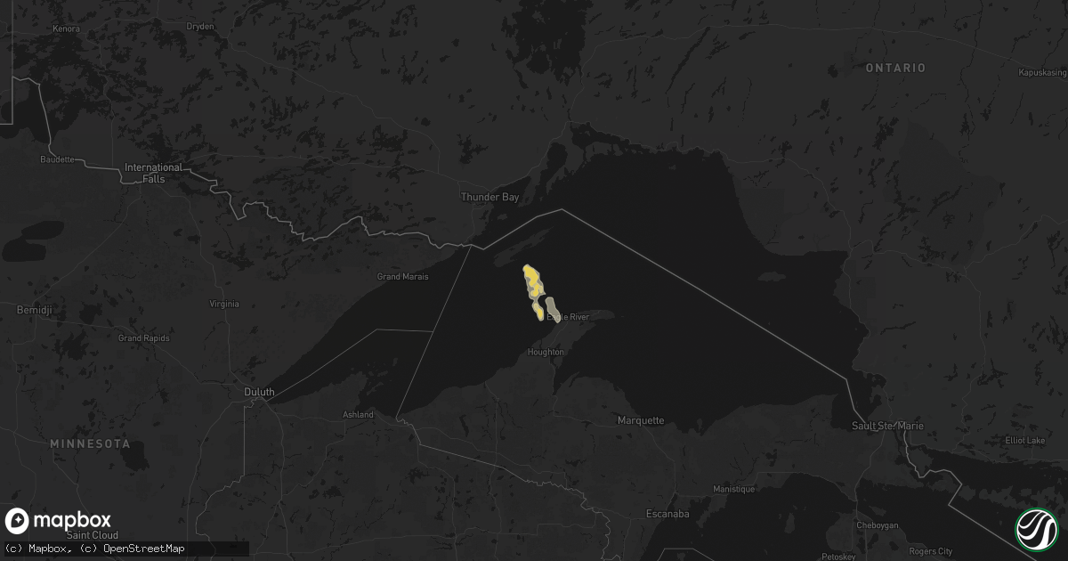 Hail map on July 12, 2026