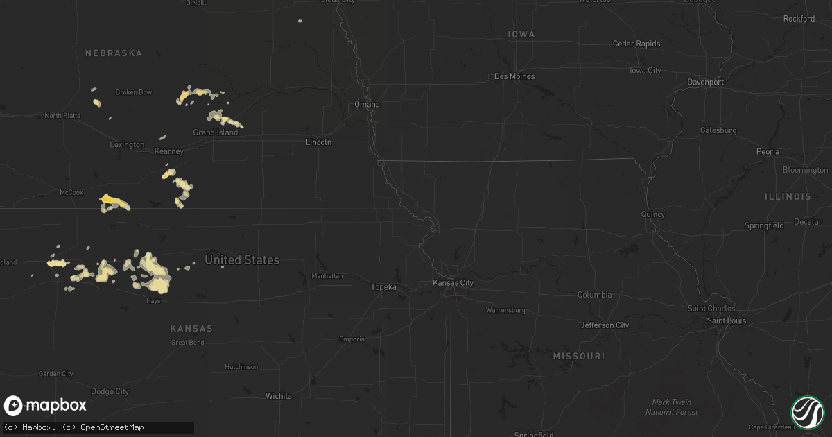 Hail map in Mississippi on July 13, 2011