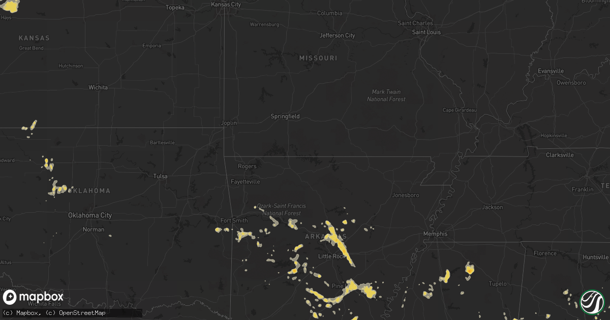 Hail map on July 13, 2011