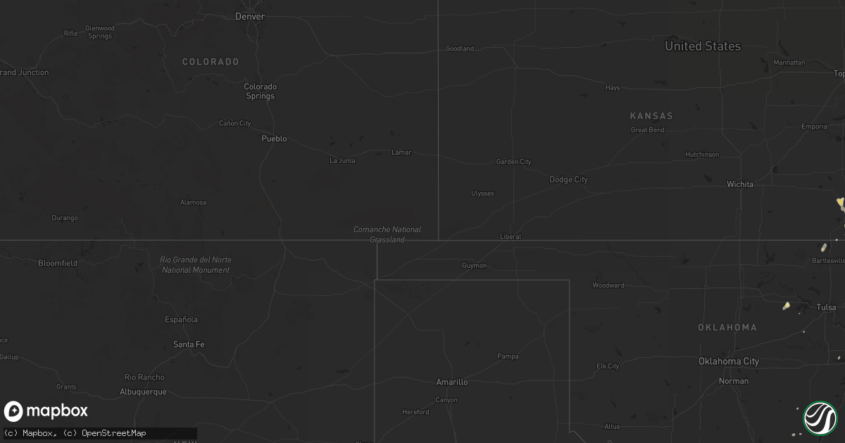 Hail map in Kansas on July 13, 2012