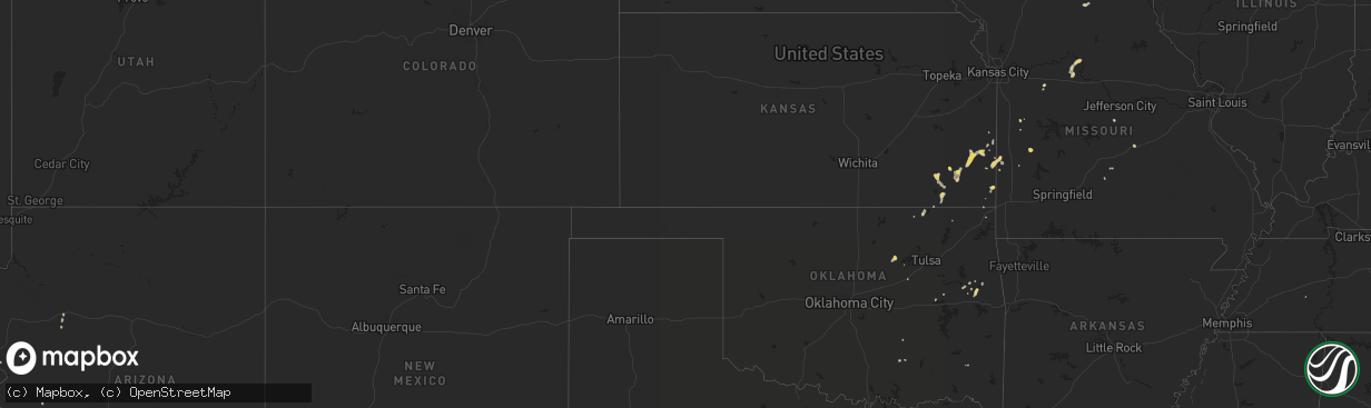 Hail map on July 13, 2012