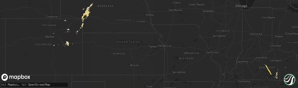 Hail map in Arizona on July 13, 2013