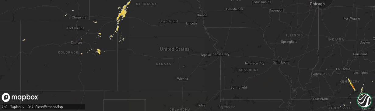 Hail map on July 13, 2013