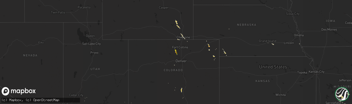 Hail map on July 13, 2014