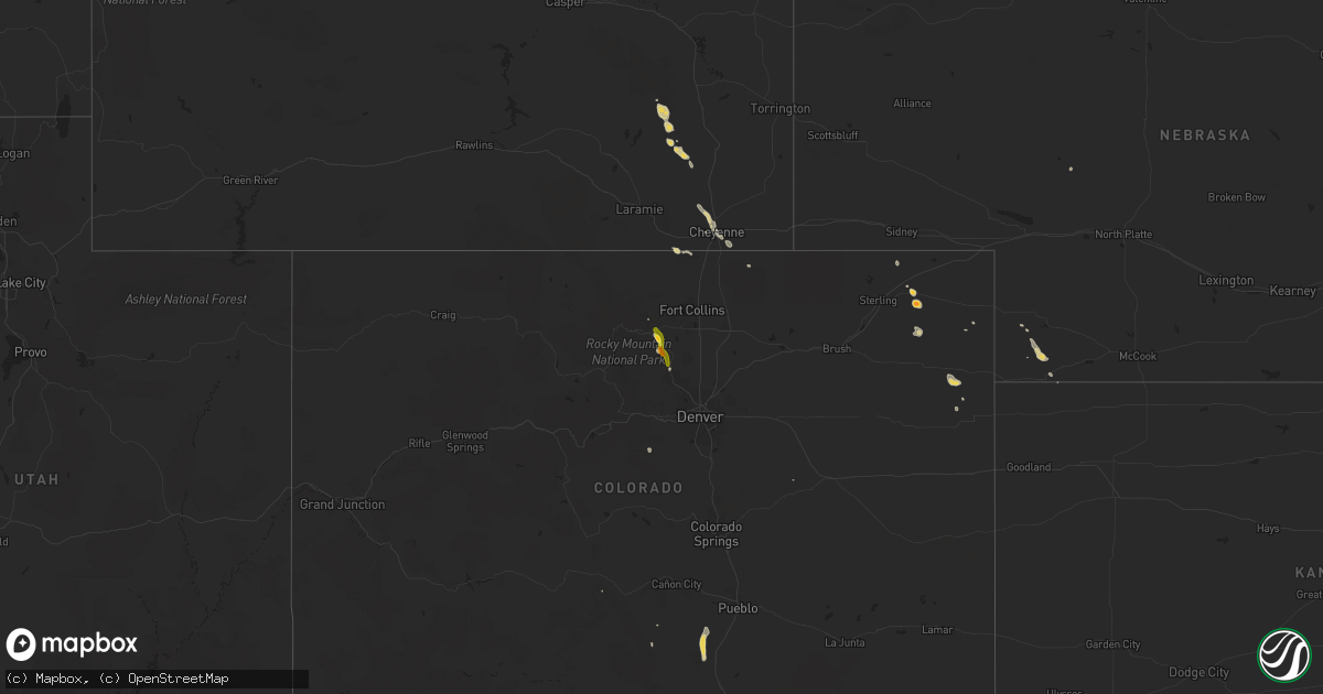 Hail map on July 13, 2014